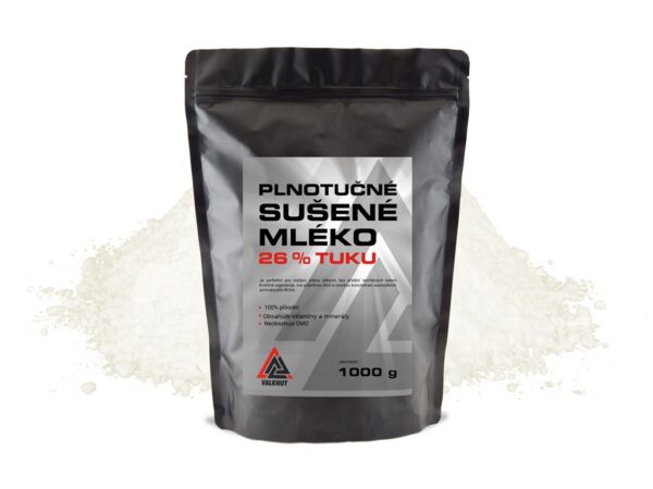 Sušené mlieko 26% tuku plnotučné VALKNUT 1 kg v prášku bez príchuti