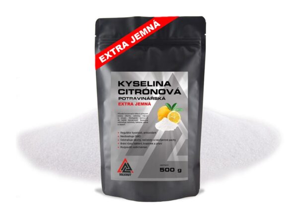 Kyselina Citrónová Extra Jemná VALKNUT 500 g v prášku